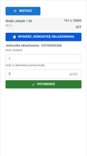 MES wydanie wyrobu Metis-2